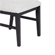 Alok Dining Side Chair Set of 2- Arch Cutout Back- White Cushions- Black