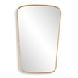 Decorative Wall Mirror- Gold Leaf Trapezoidal Iron Frame- 22x34
