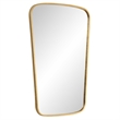 Decorative Wall Mirror- Gold Leaf Trapezoidal Iron Frame- 22x34