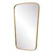 Decorative Wall Mirror- Gold Leaf Trapezoidal Iron Frame- 22x34