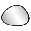 Decorative Wall Mirror- Matte Black Organic Pebble Frame- 21x36