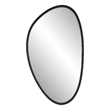 Decorative Wall Mirror- Matte Black Organic Pebble Frame- 21x36