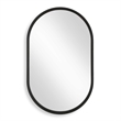 Decorative Wall Mirror- Satin Black Iron- 22x35 Oval Frame
