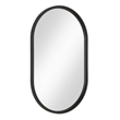Decorative Wall Mirror- Satin Black Iron- 22x35 Oval Frame