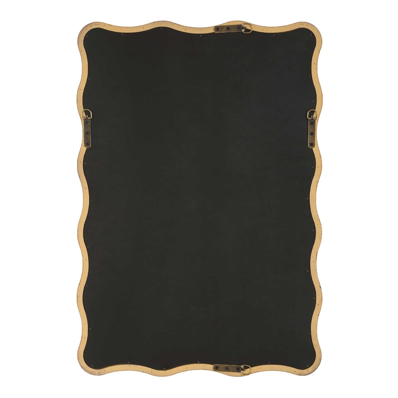 Decorative Wall Mirror- Organic Scalloped Edges- Antique Bronze- Gold-23x33