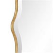 Decorative Wall Mirror- Gold Wavy Leaf- Beveled Glass- 22x32