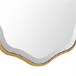 Decorative Wall Mirror- Gold Wavy Leaf- Beveled Glass- 22x32