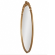 Accent Wall Mirror- Scrollwork- Antique Gold- Gray Glaze- Round 28 Inch