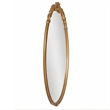Accent Wall Mirror- Scrollwork- Antique Gold- Gray Glaze- Round 28 Inch