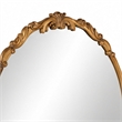Accent Wall Mirror- Scrollwork- Antique Gold- Gray Glaze- Round 28 Inch