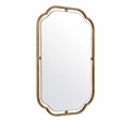 Floating Rectangular Mirror- Concave Corners- Antique Gold Leaf 22x35