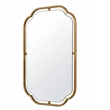 Floating Rectangular Mirror- Concave Corners- Antique Gold Leaf 22x35
