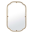 Floating Rectangular Mirror- Concave Corners- Antique Gold Leaf 22x35