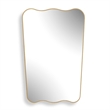 Accent Wall Mirror- Wavy Top and Bottom- Tapered Sides- Warm Gold 24x36