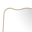 Accent Wall Mirror- Wavy Top and Bottom- Tapered Sides- Warm Gold 24x36