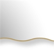 Accent Wall Mirror- Wavy Top and Bottom- Tapered Sides- Warm Gold 24x36