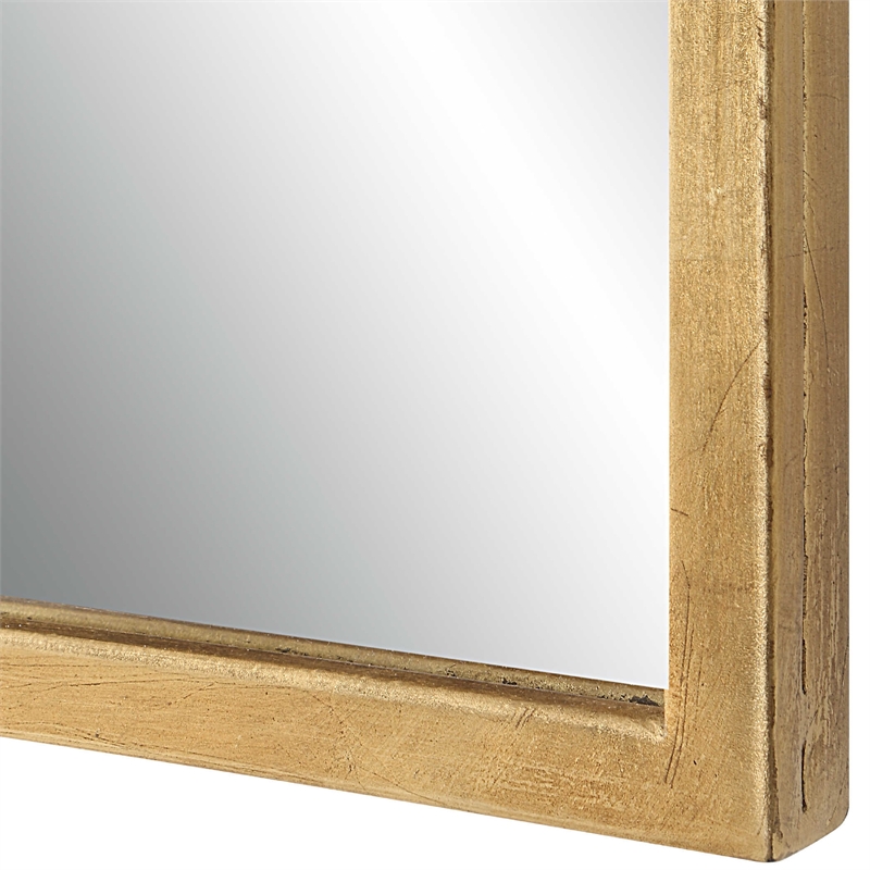 Kona Accent Wall Mirror- Scalloped Corners- Gold Leaf Finish 22x36