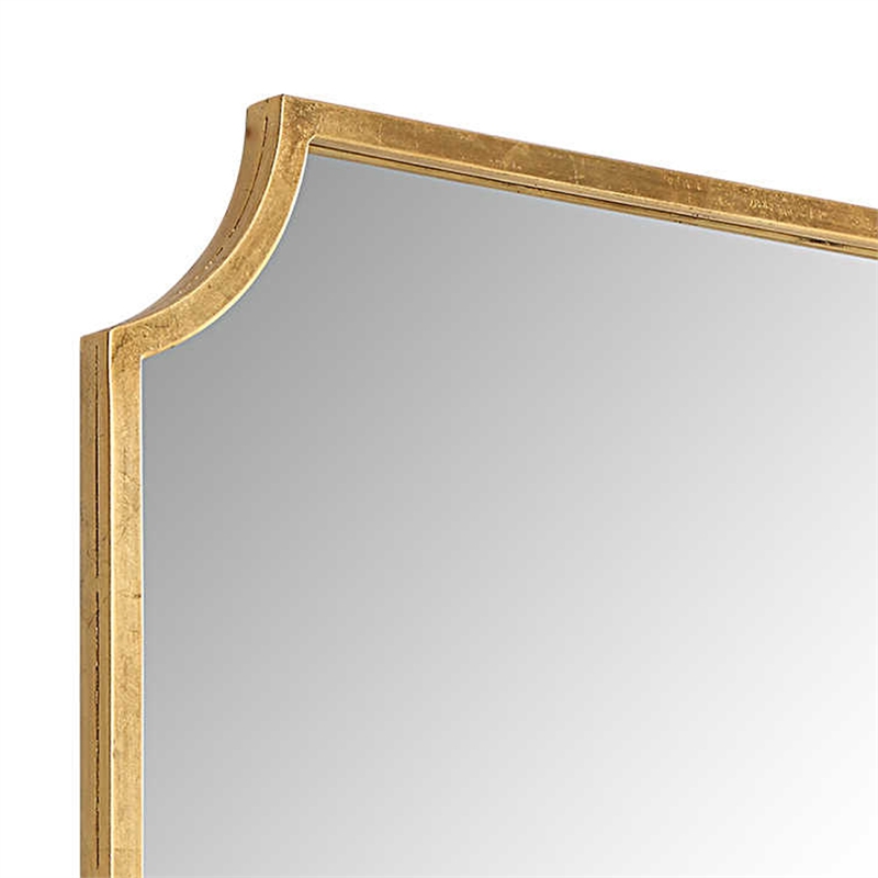 Kona Accent Wall Mirror- Scalloped Corners- Gold Leaf Finish 22x36