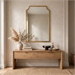 Kona Accent Wall Mirror- Scalloped Corners- Gold Leaf Finish 22x36
