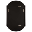 Accent Mirror- Frameless Oval- Metal Stripes- Satin Black 23x38