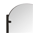 Accent Mirror- Frameless Oval- Metal Stripes- Satin Black 23x38