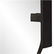 Accent Mirror- Frameless Oval- Metal Stripes- Satin Black 23x38