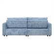 Fina Loveseat w Pop Up Sleeper- Storage Chaise- Foam Fill Blue Polyester