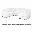 Bela 3pc Sectional Sleeper Sofa Set with Chaise- Mist Gray Corduroy- USB