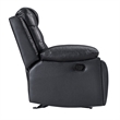 Asher Lovseat w Dual Manual Recliners- Console- Cupholders- Black and Gray