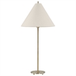 Table Lamp Set of 2- Plated Antique Brass- Off White Linen Shades
