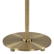 Table Lamp Set of 2- Plated Antique Brass- Off White Linen Shades