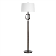 Floor Lamp- Off White Linen Shade- Oil-Rubbed Bronze- Modern 63 Inch