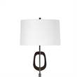 Floor Lamp- Off White Linen Shade- Oil-Rubbed Bronze- Modern 63 Inch