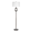 Floor Lamp- Off White Linen Shade- Oil-Rubbed Bronze- Modern 63 Inch
