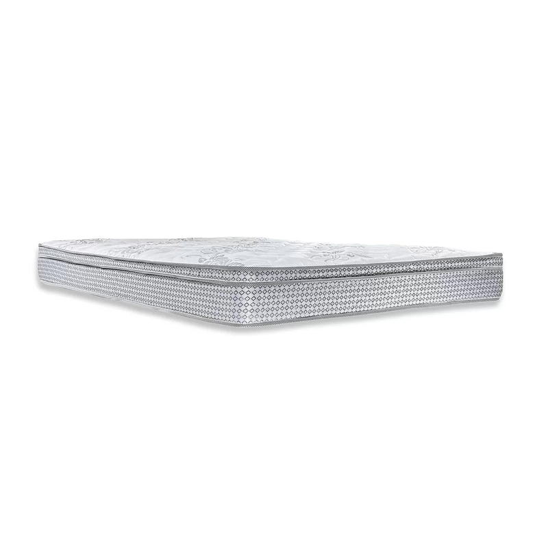 Dolly Euro Top Full Mattress- Smartfoam Fill- Bonnel Springs- White 9 Inch