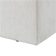 Accent Stool- Channel Tufted- Off White Polyester Upholstered- 24 Inch