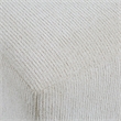 Accent Stool- Channel Tufted- Off White Polyester Upholstered- 24 Inch