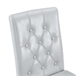 Reeva Dining Chairs with Gold Metal Legs- Set of 4- Gray Faux Leather