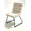 Saina Modern Dining Chairs with Metal Frame- Set of 2- Beige Fabric