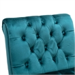 Zulfi Accent Chair with Tufted Back and Wooden Legs- Teal Velvet