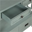 Freddy Sofa Console Table- 4 Drawers and Shelf- Blue Pine Wood 36 Inch