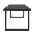 Outdoor Dining Table- Slatted Rectangular Top- Sandblasted Gray 69 Inch