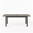 Outdoor Expandable Dining Table with Umbrella Hole- Dark Gray- 63-79 Inch