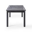 Outdoor Expandable Dining Table with Umbrella Hole- Dark Gray- 63-79 Inch