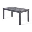Outdoor Expandable Dining Table with Umbrella Hole- Dark Gray- 63-79 Inch