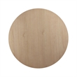 Emi 7Pc Round Dining Table Set- Oak Brown Pedestal Base- Gray Linen