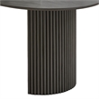 Beny 7pc Oval Dining Table Set- Fluted Pedestal Base- Wood- Gray Fabric