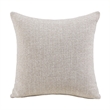 Evany Sofa with 4 Accent Pillows- Upholstered Legs- Taupe Chenille