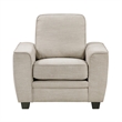 Zoya Accent Chair- Track Arms- Foam Fill Box Cushions- Taupe Chenille