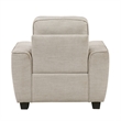 Zoya Accent Chair- Track Arms- Foam Fill Box Cushions- Taupe Chenille